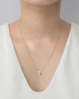 MOISSANITE LIGHT SQUARE PENDANT - PURE SILVER 999