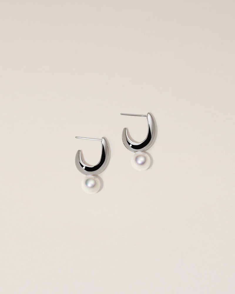 HOOP PIERCED EARRINGS Ⅱ - PURE SILVER 999