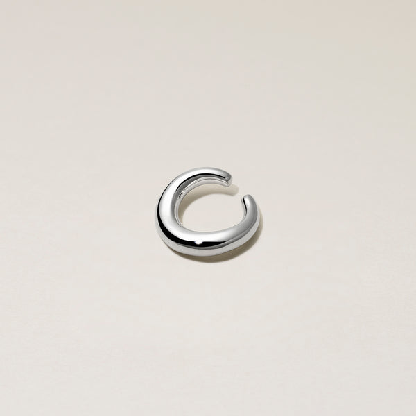 ELLIPSE SWAY EAR CUFF - PURE SILVER 999 - イヤリング